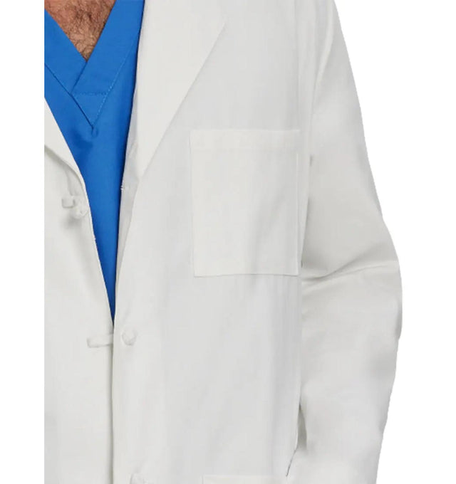 Landau Men's 3-Pocket Full-Length Lab Coat 3138 -White-Frontview