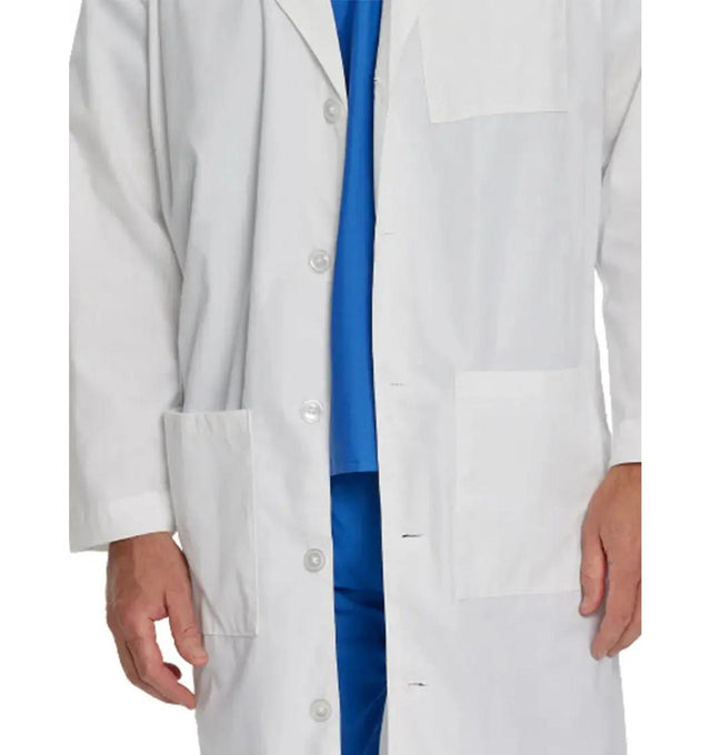 Landau Men's 3-Pocket Full-Length Lab Coat 3145 -White-frontview
