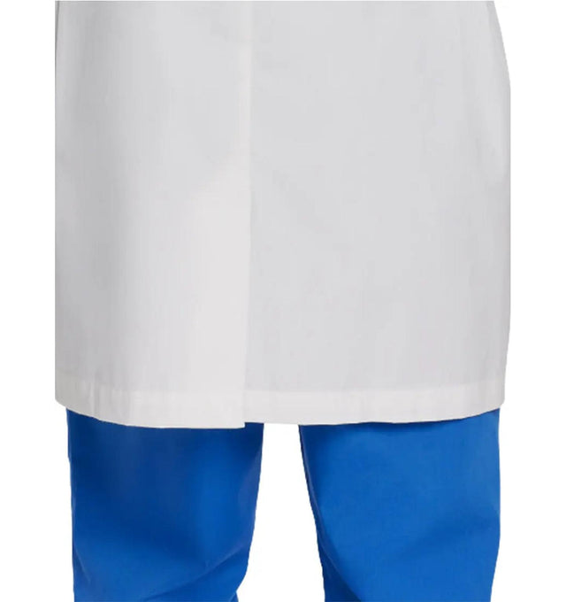 Landau Men's 3-Pocket Mid-Length Lab Coat 3148 -White-Backview
