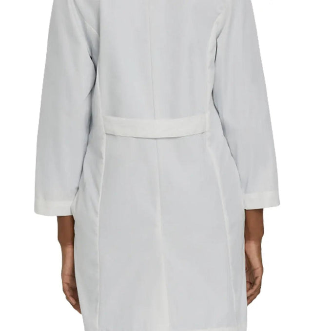 Landau Women's 5-Pocket Full-Length Lab Coat 3153 -White Twill-Backview