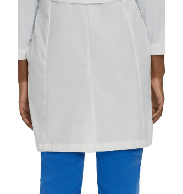 Landau Women's 5-Pocket Full-Length Lab Coat 3153 -White Twill-Backview