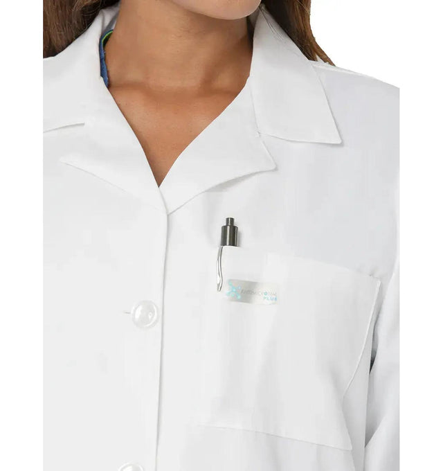 Landau Women's 3-Pocket Full-Length Lab Coat 3155-White-Frontview