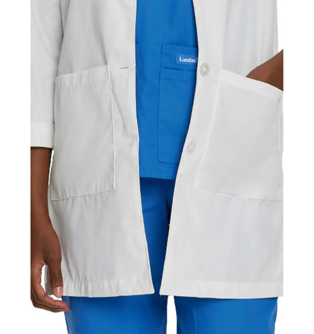 Landau Women's 3-Pocket Full-Length Lab Coat - Fiumara Medical