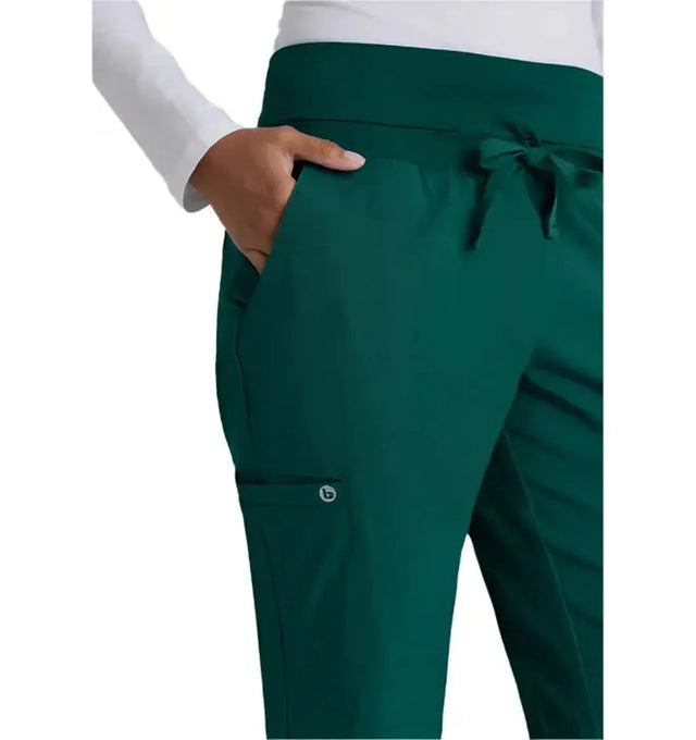 Barco One™ by Barco Stride 5-Pocket Mid-Rise Straight Leg Scrub Pant-Hunter Green