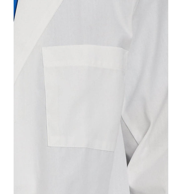 Landau Scrub Zone Unisex 3-Pocket Mid-Length Lab Coat 86002 -White-Front Pocketview