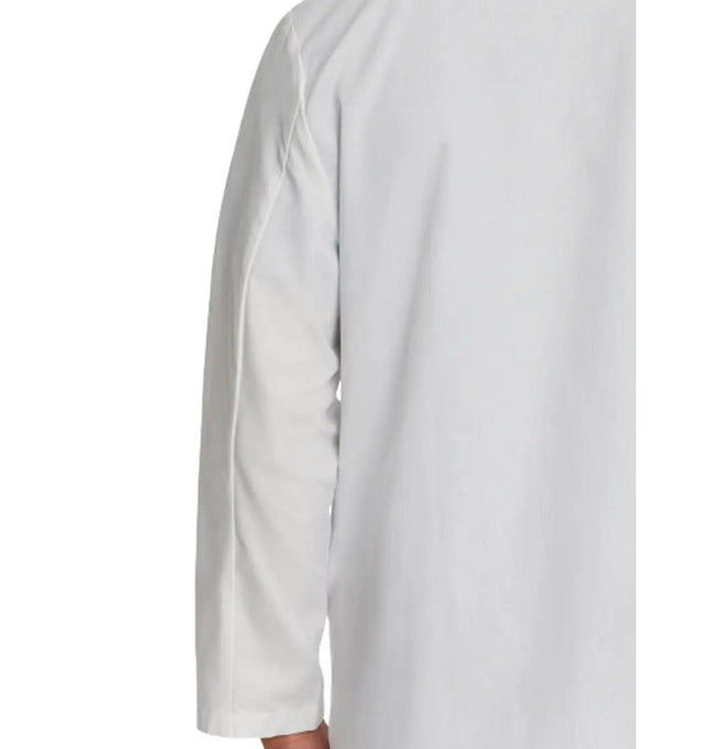 Landau Scrub Zone Unisex 3-Pocket Mid-Length Lab Coat 86002 -White-Armview
