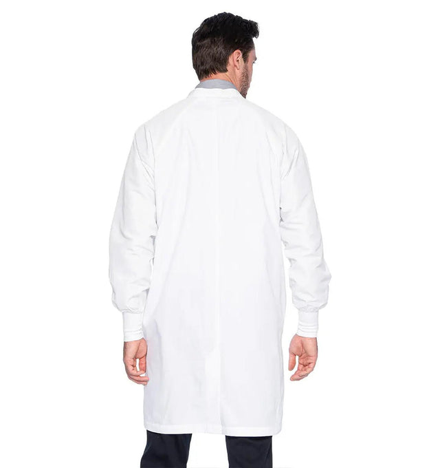 Landau Unisex 2-Pocket Full-Length Lab Coat 9135-20-White-Backview