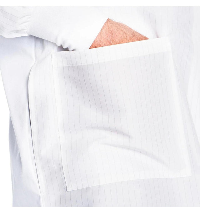 Landau Unisex 2-Pocket Full-Length Lab Coat 9135-20-White-Pocketview