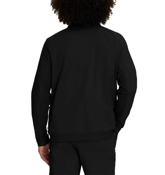 Urbane Impulse Men's Warm-Up Scrub Jacket 9914LKA -Black-Backview