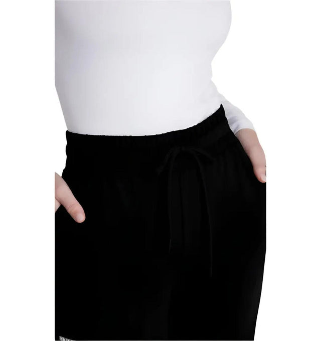 Skechers™ by Barco Slip-ins Reach Shirred Waistband Slim and Straight Pant - Black