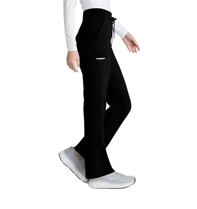 Skechers™ by Barco Slip-ins Reach Shirred Waistband Slim and Straight Pant - Black