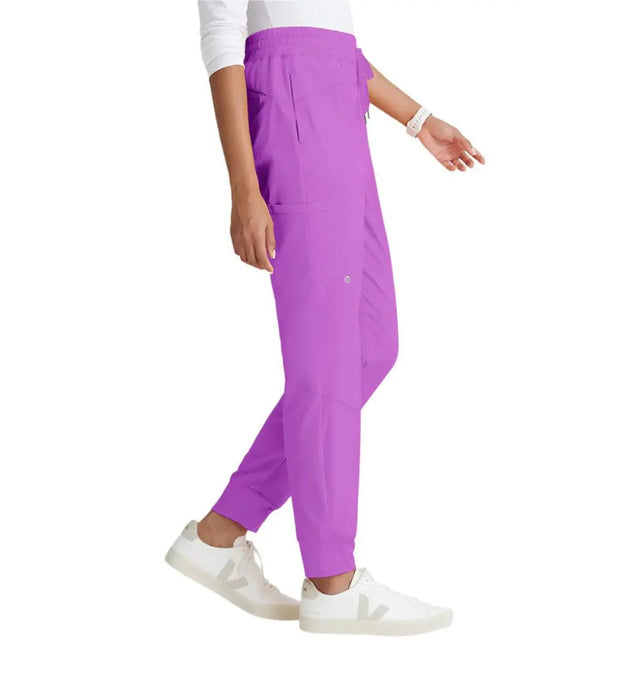 Barco One™ by Barco Boost 3-Pocket Mid-Rise Jogger Scrub Pant-Helio Purple