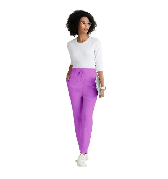 Barco One™ by Barco Boost 3-Pocket Mid-Rise Jogger Scrub Pant-Helio Purple