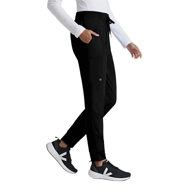 Barco One™ by Barco Boost 3-Pocket Mid-Rise Jogger Scrub Pant-Black