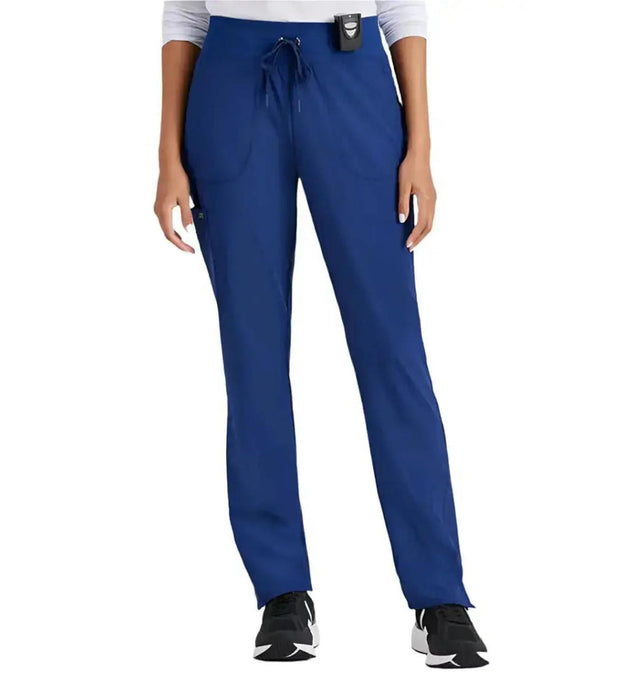 Barco One™ by Barco Uplift 5-Pocket Mid-Rise Tapered Leg Scrub Pant-Indigo