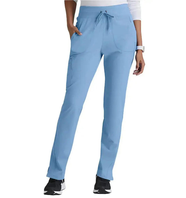 Barco One™ by Barco Uplift 5-Pocket Mid-Rise Tapered Leg Scrub Pant-Ciel Blue