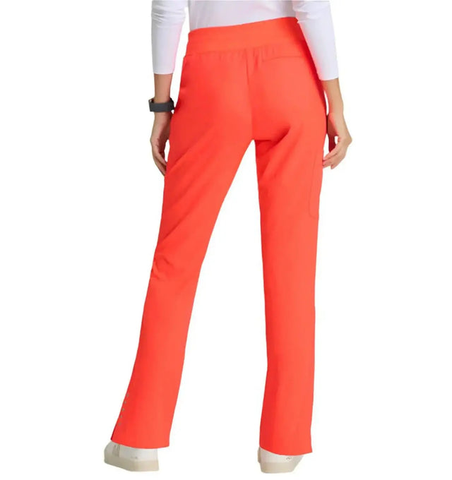 Barco One™ by Barco Uplift 5-Pocket Mid-Rise Tapered Leg Scrub Pant-Neon Flame