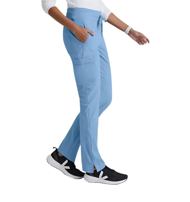 Barco One™ by Barco Uplift 5-Pocket Mid-Rise Tapered Leg Scrub Pant-Ciel Blue