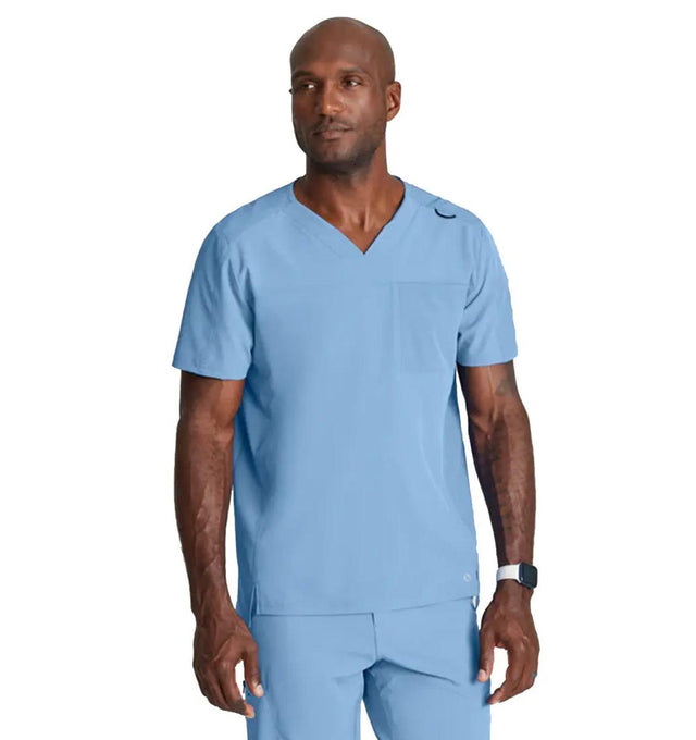 Barco One™ by Barco Velocity 2-Pocket V-Neck Scrub Top-Ciel Blue