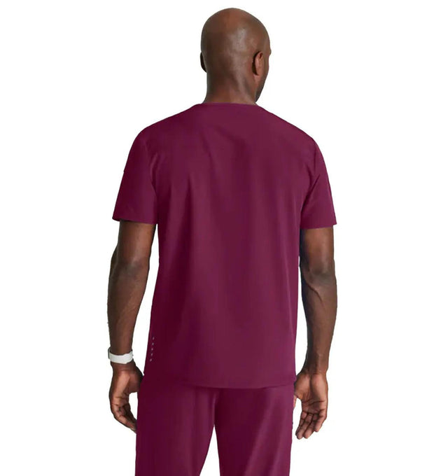 Barco One™ by Barco Velocity 2-Pocket V-Neck Scrub Top-Wine