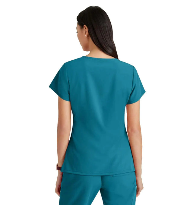 Barco Unify™ by Barco PURPOSE 4-POCKET V-NECK SCRUB TOP - Bahama