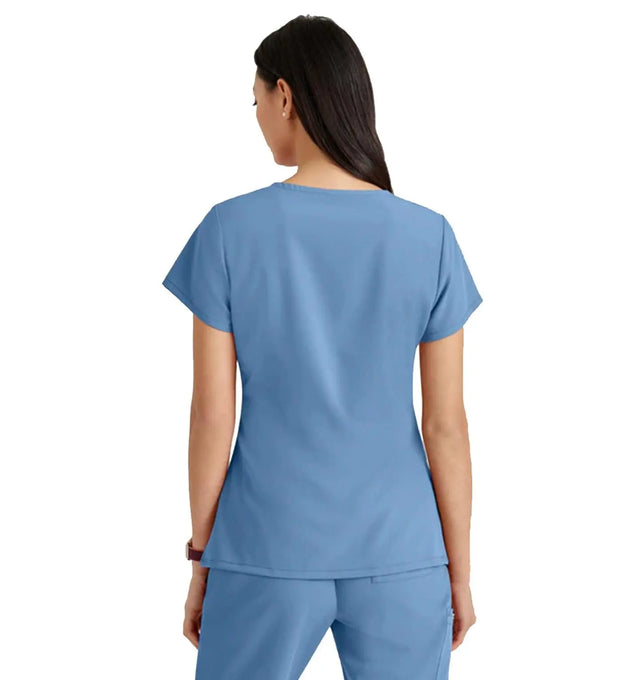 Barco Unify™ by Barco PURPOSE 4-POCKET V-NECK SCRUB TOP - Ciel Blue