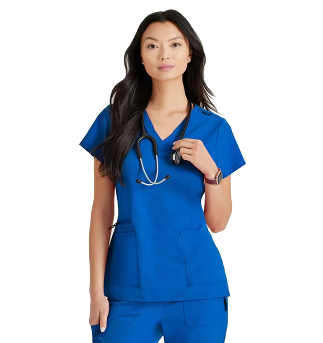 Barco Unify™ by Barco PURPOSE 4-POCKET V-NECK SCRUB TOP - New Royal