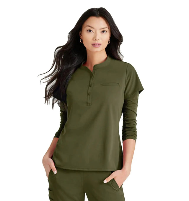 Barco Unify™ by Barco PURPOSE 4-POCKET V-NECK SCRUB TOP - Olive