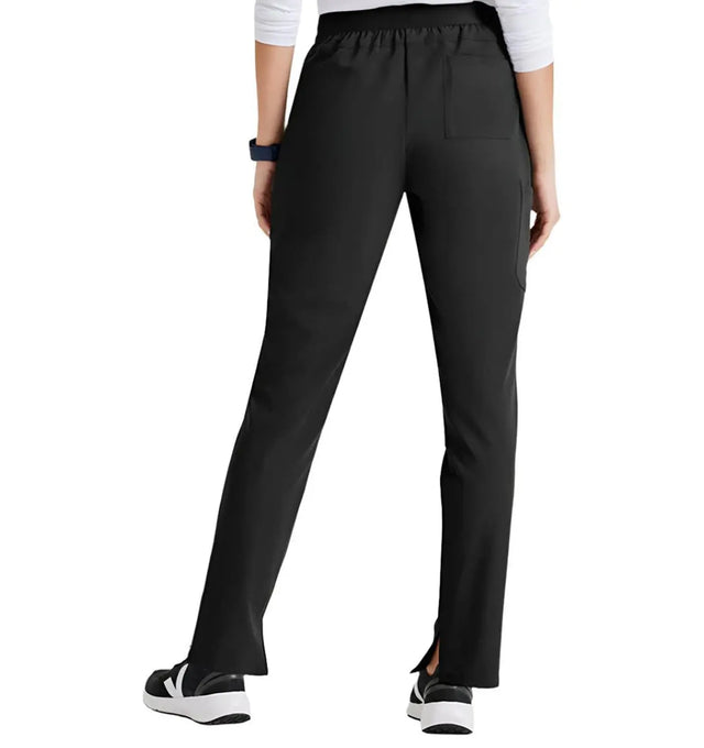 Barco Unify™ by Barco PURPOSE 5-POCKET HIGH-RISE SLIM LEG SCRUB PANT-Black