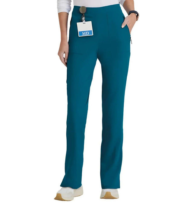 Barco Unify™ by Barco PURPOSE 5-POCKET HIGH-RISE SLIM LEG SCRUB PANT-Bahama