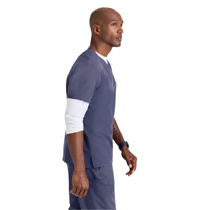 Barco Unify™ by Barco RALLY 3-POCKET V-NECK SCRUB TOP - Steel