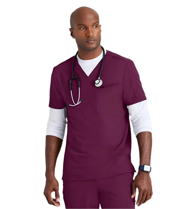 Barco Unify™ by Barco RALLY 3-POCKET V-NECK SCRUB TOP - Wine