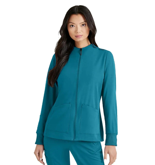 Barco Unify™ by Barco TEAM 3-POCKET FUNNEL COLLAR WARM UP JACKET - Bahama