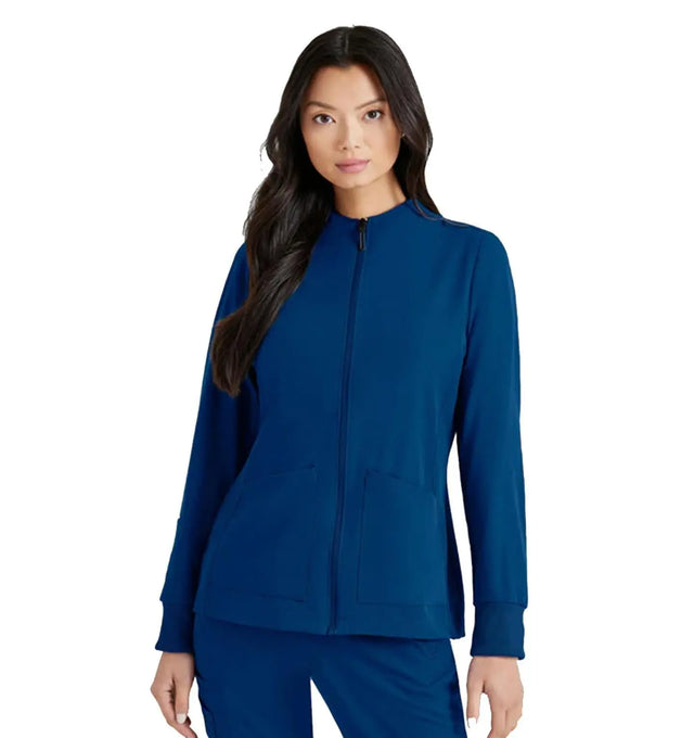 Barco Unify™ by Barco TEAM 3-POCKET FUNNEL COLLAR WARM UP JACKET - Indigo