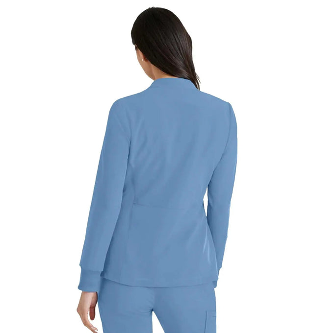 Barco Unify™ by Barco TEAM 3-POCKET FUNNEL COLLAR WARM UP JACKET - Ciel Blue