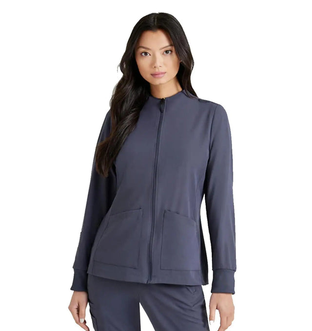 Barco Unify™ by Barco TEAM 3-POCKET FUNNEL COLLAR WARM UP JACKET - Steel