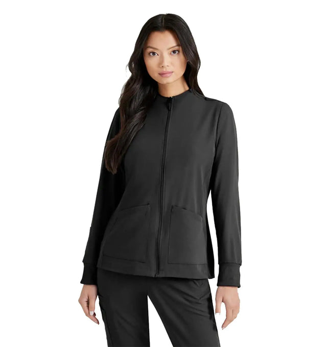 Barco Unify™ by Barco TEAM 3-POCKET FUNNEL COLLAR WARM UP JACKET - Black