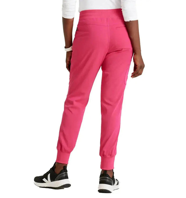 Grey's Anatomy Stretch™ by Barco Eden 5-Pocket Mid Rise Jogger Scrub Pant-Vibrance Pink