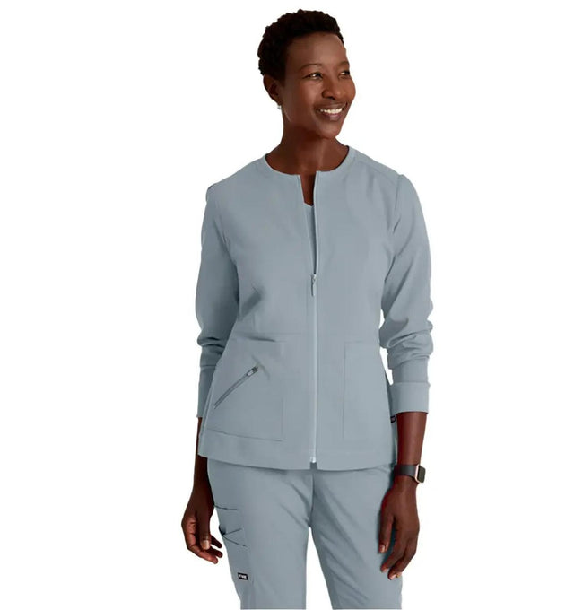 Grey's Anatomy Stretch™ by Barco Millie 3-Pocket Crewneck Scrub Jacket -Moonatruck