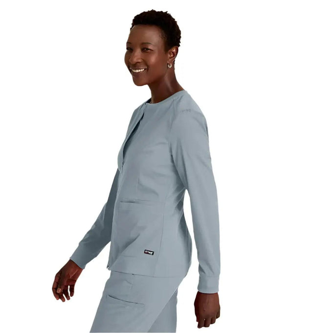 Grey's Anatomy Stretch™ by Barco Millie 3-Pocket Crewneck Scrub Jacket -Moonatruck