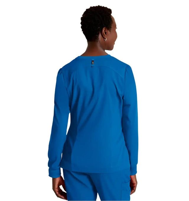 Grey's Anatomy Stretch™ by Barco Millie 3-Pocket Crewneck Scrub Jacket -New Royal