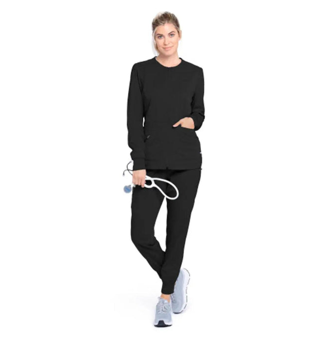 Grey's Anatomy Stretch™ by Barco Millie 3-Pocket Crewneck Scrub Jacket - Black
