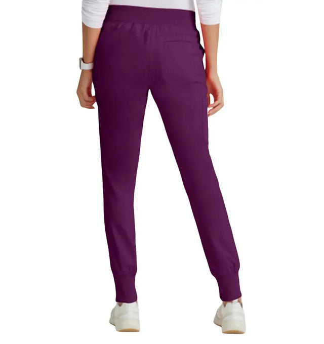 Grey's Anatomy Stretch™ by Barco Eden 5-Pocket Mid Rise Jogger Scrub Pant-wine