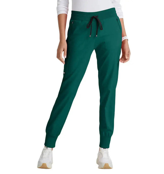 Grey's Anatomy Stretch™ by Barco Eden 5-Pocket Mid Rise Jogger Scrub Pant-hunter green