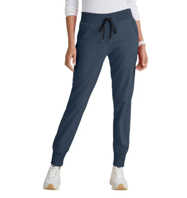 Grey's Anatomy Stretch™ by Barco Eden 5-Pocket Mid Rise Jogger Scrub Pant-Tall/Plus - Fiumara Medical