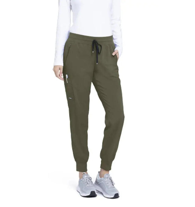 Grey's Anatomy Stretch™ by Barco Eden 5-Pocket Mid Rise Jogger Scrub Pant-Tall/Plus - Fiumara Medical