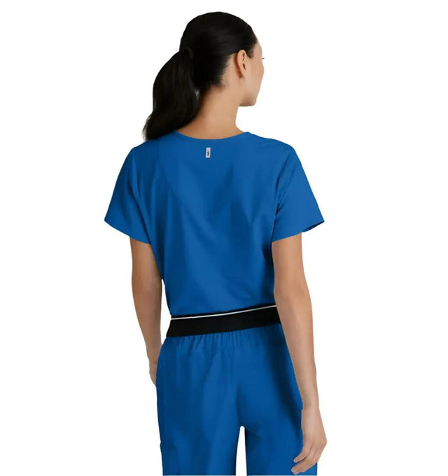 Grey's Anatomy Stretch™ by Barco Bree 1-Pocket Tuck-In Scrub Top-New Royal