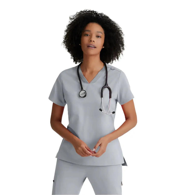 Grey's Anatomy Stretch™ by Barco Bree 1-Pocket Tuck-In Scrub Top-MoonStruck