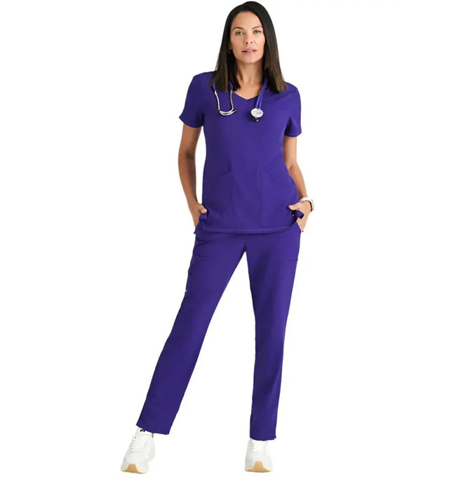 Grey's Anatomy Stretch™ by Barco Serena 3-Pocket Curved V-Neck Scrub Top-Brilliance