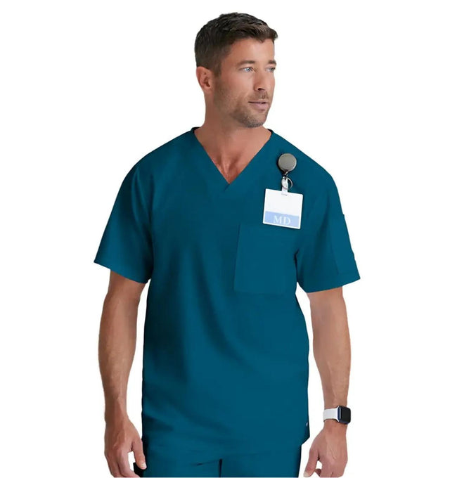 Grey's Anatomy™ by Barco Evan 2-Pocket Neck Scrub Top-Bahama